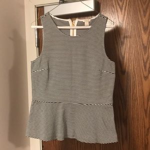 new striped J Crew peplum blouse